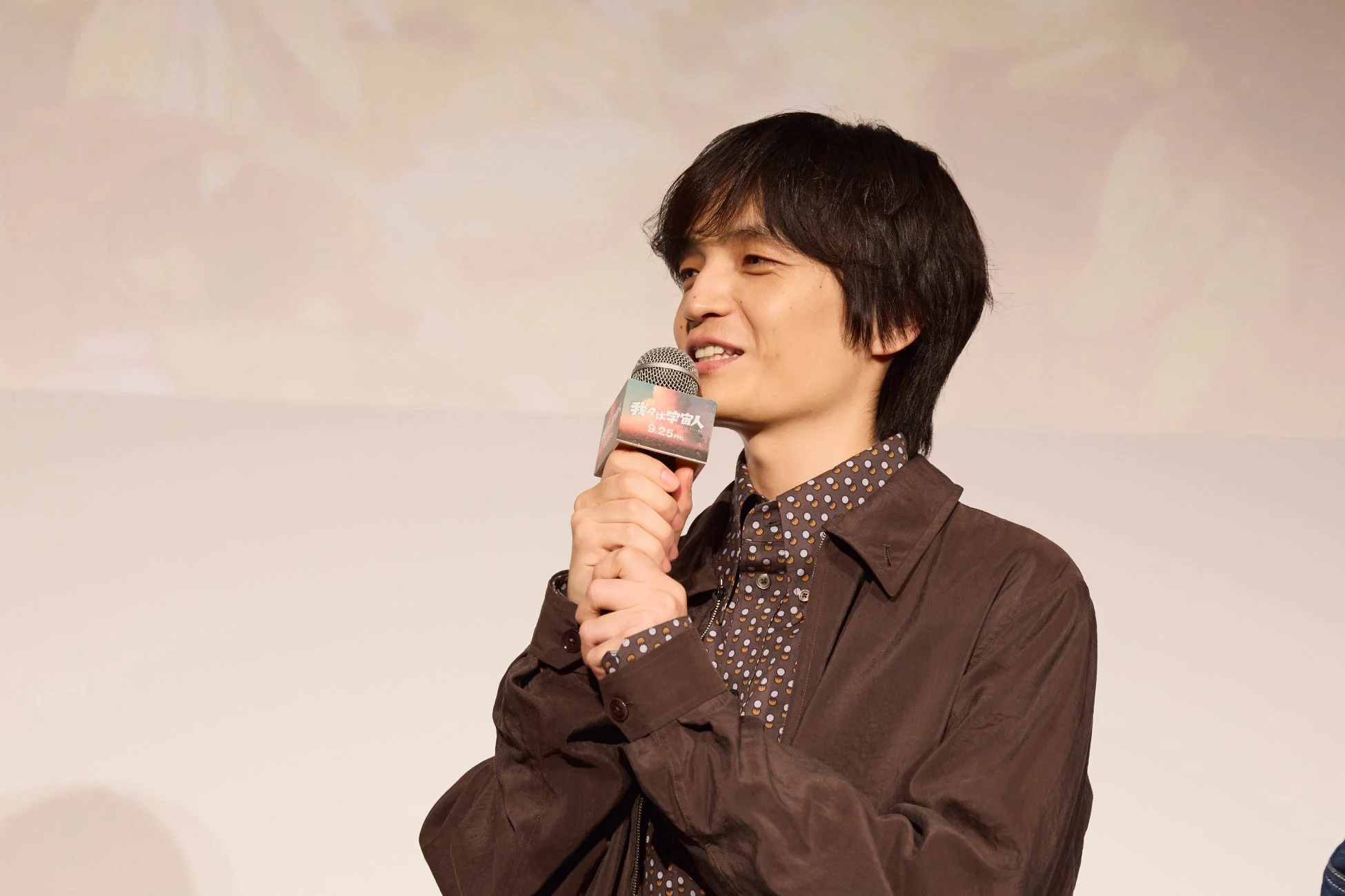 ジャパンプレミア登壇時の岡山天音さん