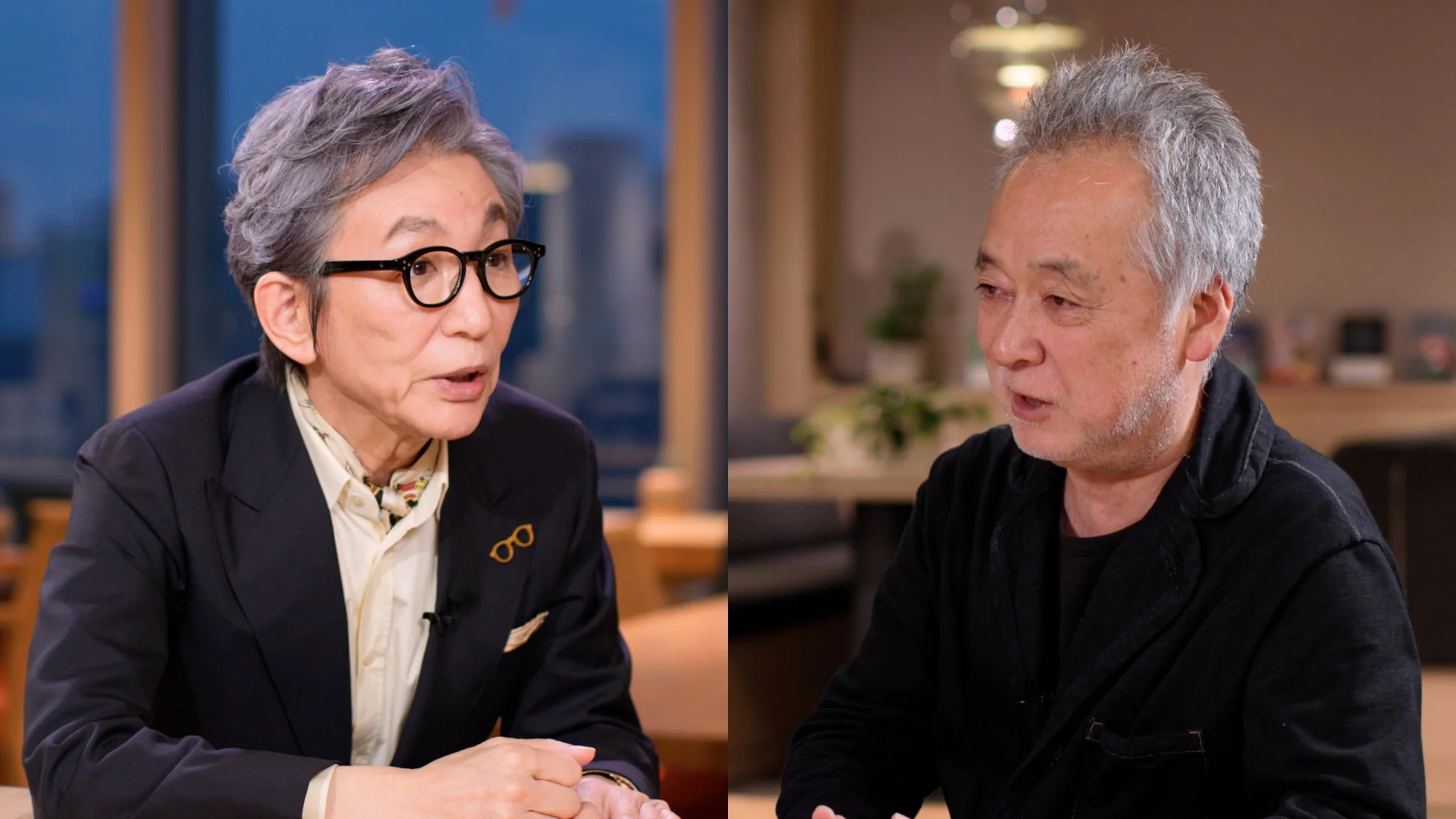古舘伊知郎氏と瀬々敬久監督の対談風景
